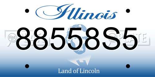 88558S5 Illinois License Plate