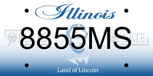 8855MS Illinois License Plate