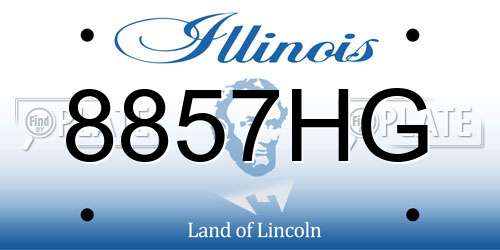 8857HG Illinois License Plate