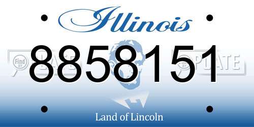 8858151 Illinois License Plate