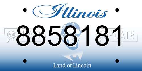 8858181 Illinois License Plate