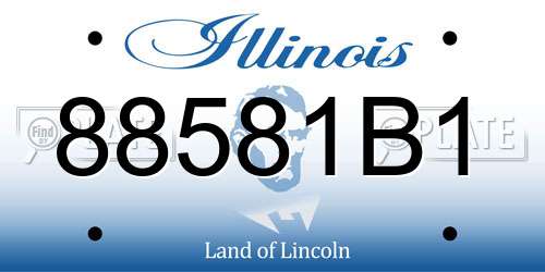 88581B1 Illinois License Plate
