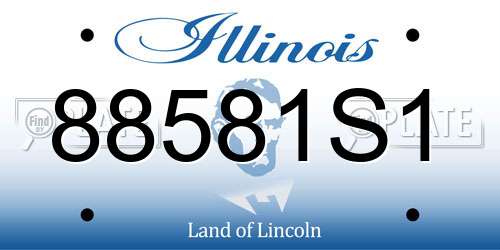88581S1 Illinois License Plate