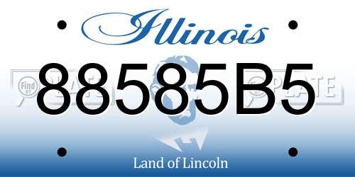 88585B5 Illinois License Plate