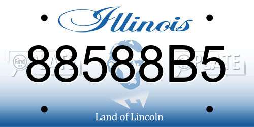 88588B5 Illinois License Plate