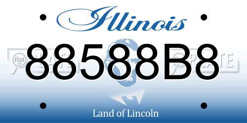 88588B8 Illinois License Plate