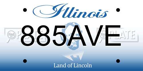 885AVE Illinois License Plate
