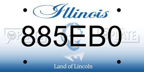 885EB0 Illinois License Plate