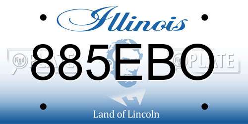 885EBO Illinois License Plate