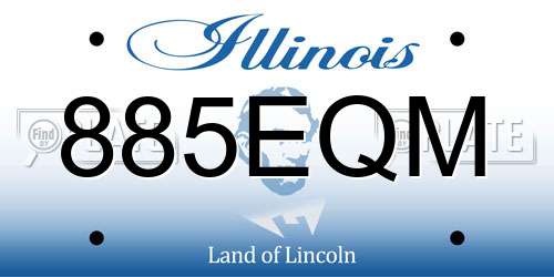 885EQM Illinois License Plate