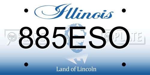 885ESO Illinois License Plate