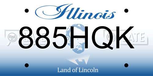 885HQK Illinois License Plate
