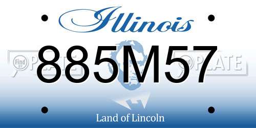 885M57 Illinois License Plate