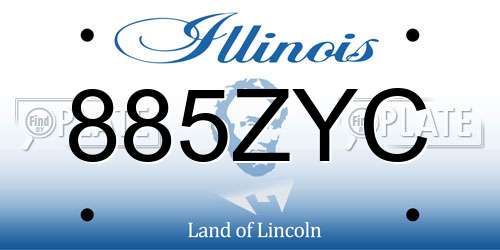 885ZYC Illinois License Plate