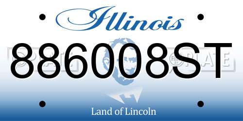 886008ST Illinois License Plate