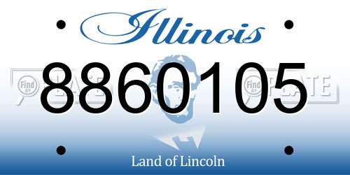 8860105 Illinois License Plate