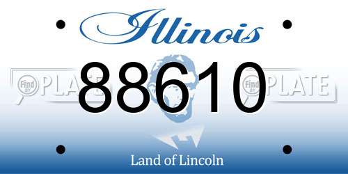88610 Illinois License Plate