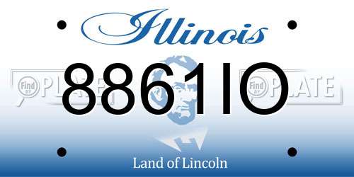 8861IO Illinois License Plate