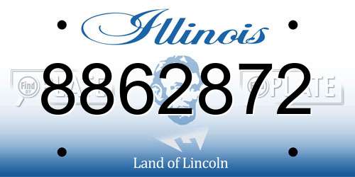 8862872 Illinois License Plate