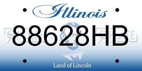 88628HB Illinois License Plate