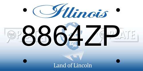 8864ZP Illinois License Plate
