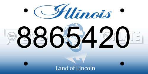 8865420 Illinois License Plate