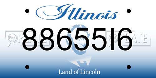88655I6 Illinois License Plate