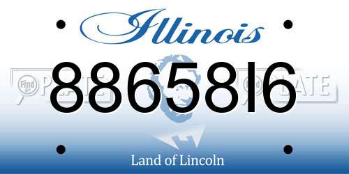 88658I6 Illinois License Plate