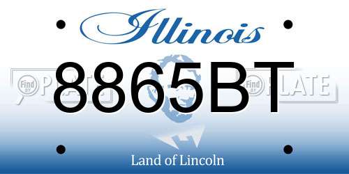 8865BT Illinois License Plate