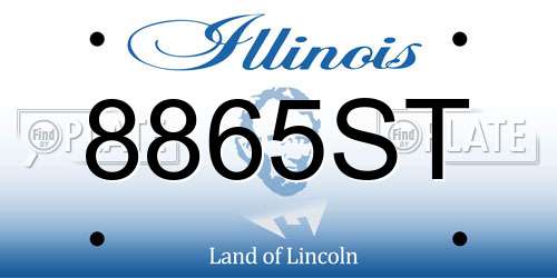 8865ST Illinois License Plate