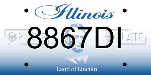 8867DI Illinois License Plate