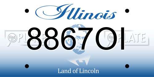 8867OI Illinois License Plate