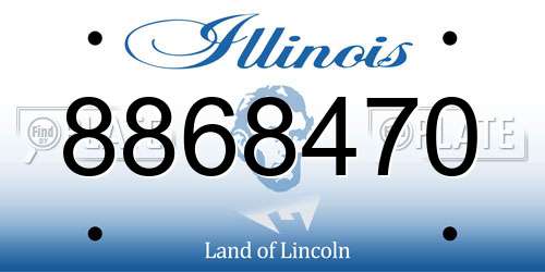 8868470 Illinois License Plate