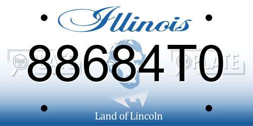88684T0 Illinois License Plate