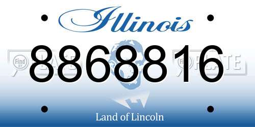 8868816 Illinois License Plate
