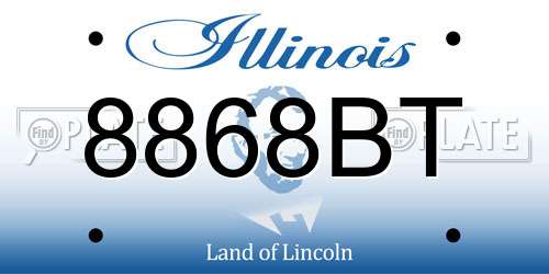 8868BT Illinois License Plate