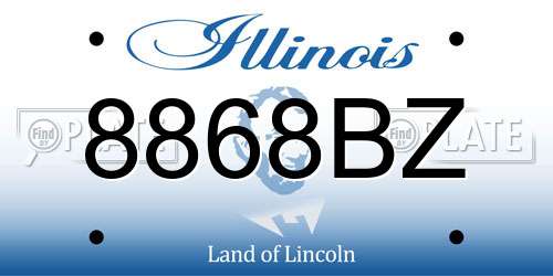 8868BZ Illinois License Plate