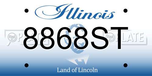8868ST Illinois License Plate