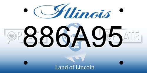 886A95 Illinois License Plate