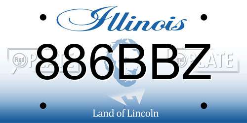 886BBZ Illinois License Plate