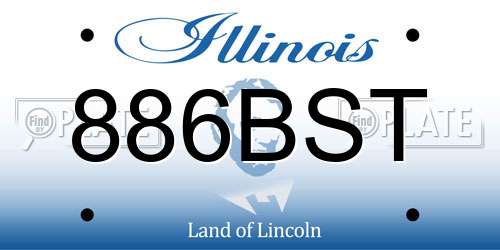 886BST Illinois License Plate