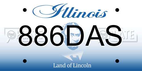 886DAS Illinois License Plate