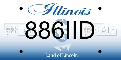 886IID Illinois License Plate