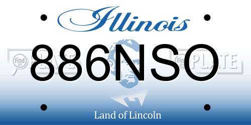 886NSO Illinois License Plate