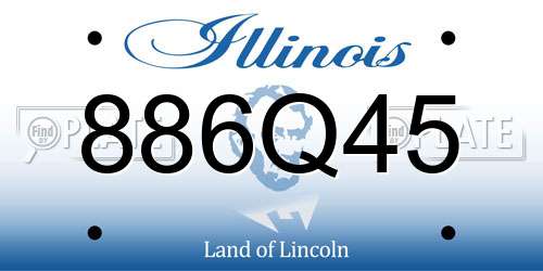 886Q45 Illinois License Plate