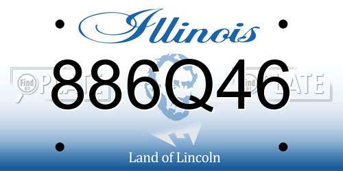 886Q46 Illinois License Plate