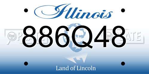886Q48 Illinois License Plate