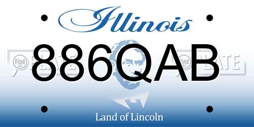 886QAB Illinois License Plate