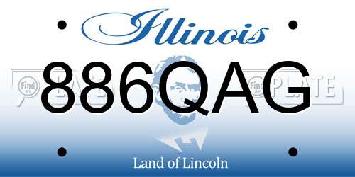 886QAG Illinois License Plate