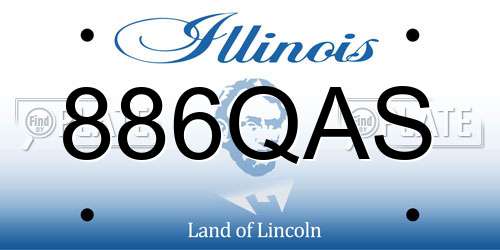 886QAS Illinois License Plate